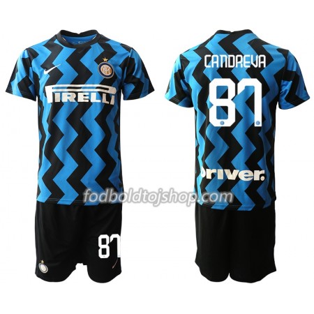 Inter Milan Antonio Candreva 87 Børn Hjemme Fodboldsæt 2020-21 S/S (+ Korte bukser)